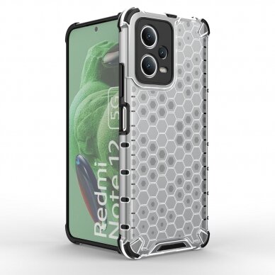 Akcija! Dėklas Honeycomb Xiaomi Redmi Note 12 5G / Poco X5 5G armored hybrid case Mėlynas 6