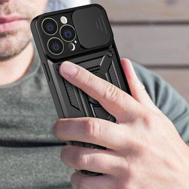 Dėklas Hybrid Armor Camshield iPhone 13 Pro Juodas 3