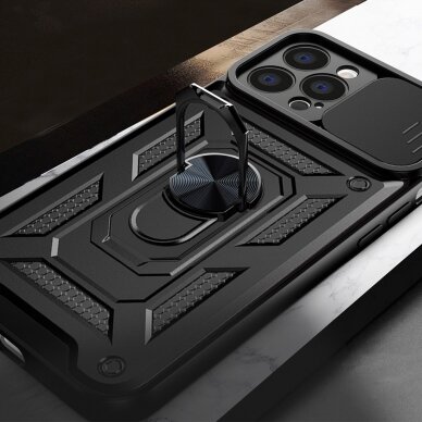 Dėklas Hybrid Armor Camshield iPhone 13 Pro Juodas 6