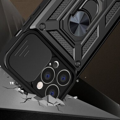 Dėklas Hybrid Armor Camshield iPhone 13 Pro Max Juodas 1