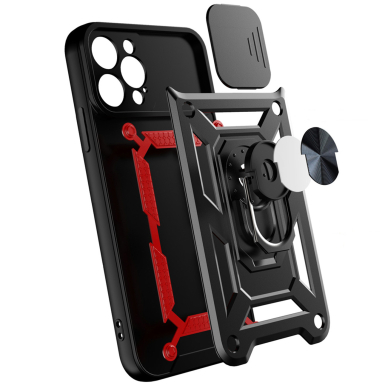 Dėklas Hybrid Armor Camshield iPhone 14 Plus Juodas 7