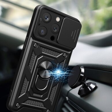 Dėklas Hybrid Armor Camshield iPhone 15 Pro Max - Rožinis 1