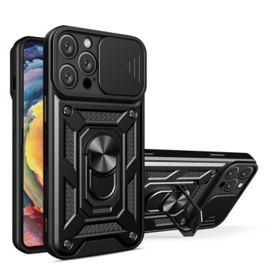 Dėklas Hybrid Armor Camshield iPhone 16 Pro Max  - Juodas