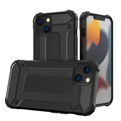 Dėklas Hybrid Armor case iPhone 14 Juodas