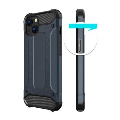 Akcija! Iphone 14 Plus Dėklas Hybrid Armor case  Juodas 3