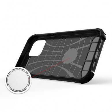 Akcija! Iphone 14 Plus Dėklas Hybrid Armor case  Juodas 4