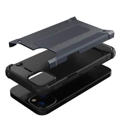 Akcija! Iphone 14 Plus Dėklas Hybrid Armor case  Juodas 5