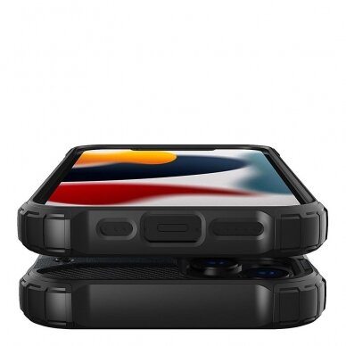 Akcija! Iphone 14 Plus Dėklas Hybrid Armor case  Juodas 7