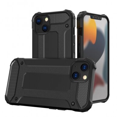Akcija! Iphone 14 Plus Dėklas Hybrid Armor case  Juodas