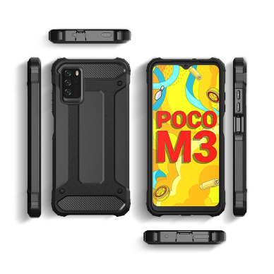 Dėklas Hybrid Armor Case Tough Rugged Cover Xiaomi Redmi Note 10 5G / Poco M3 Pro Auksinis 2