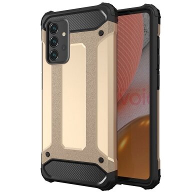 Samsung Galaxy A72 Dėklas Hybrid Armor Case Tough Rugged 4G Auksinis