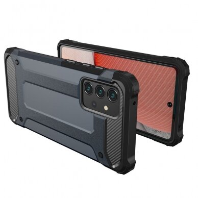 Samsung Galaxy A72 Dėklas Hybrid Armor Case Tough Rugged 4G Tamsiai mėlynas 2