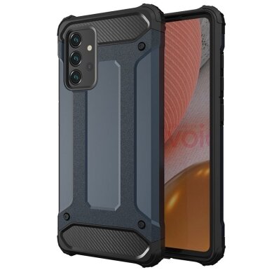 Samsung Galaxy A72 Dėklas Hybrid Armor Case Tough Rugged 4G Tamsiai mėlynas