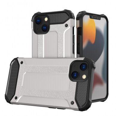 Dėklas Hybrid Armor iPhone 13 mini Sidabrinis