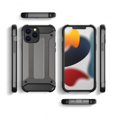 Dėklas Hybrid Armor iPhone 13 Pro Juodas 2