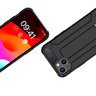 Dėklas Hybrid Armor iPhone 15 - Juodas 2