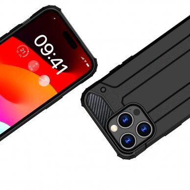 Dėklas Hybrid Armor iPhone 15 Pro Max - Mėlynas 2