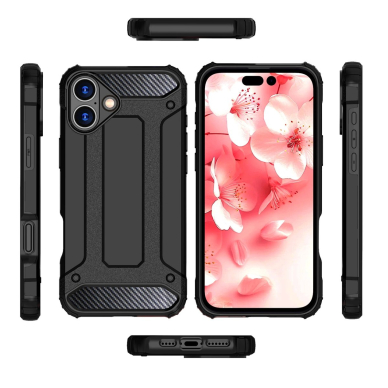 Dėklas Hybrid Armor iPhone 16  - Juodas 3