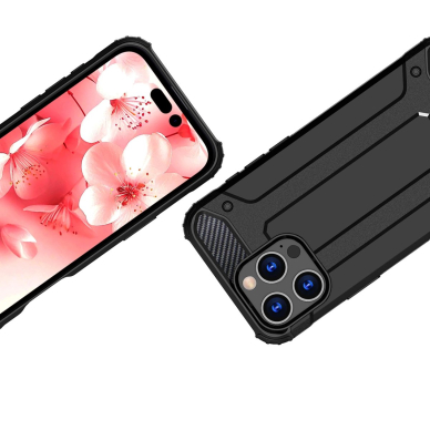 Dėklas Hybrid Armor iPhone 16 Pro  - Juodas 2