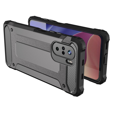 Dėklas Hybrid Armor Xiaomi Redmi K40 Pro+ / K40 Pro / K40 / Poco F3 Auksinis 2