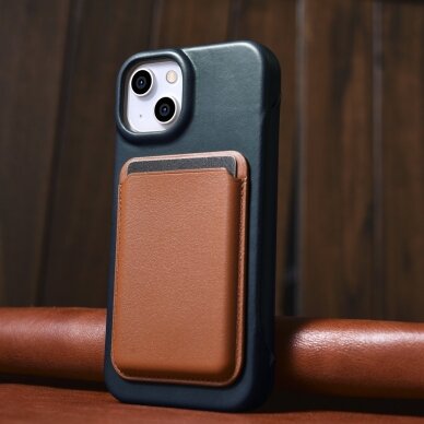 Dėklas iCarer CE Oil Wax Premium Leather Folio Case iPhone 14 (MagSafe) Mėlynas (AKI14220705-BU) 32