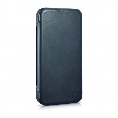 Dėklas iCarer CE Oil Wax Premium Leather Folio Case iPhone 14 (MagSafe) Mėlynas (AKI14220705-BU) 4