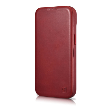 Dėklas iCarer CE Oil Wax Premium Leather Folio Case iPhone 14 Plus (MagSafe) Raudonas (AKI14220707-RD) 7