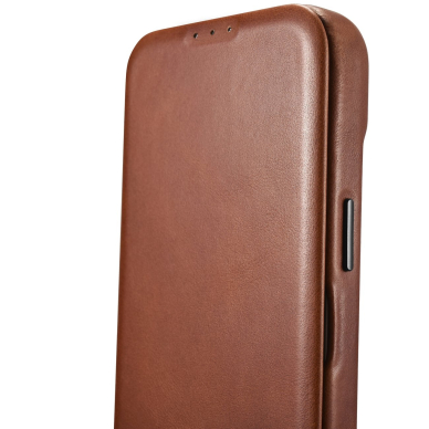 Dėklas iCarer CE Oil Wax Premium Leather Folio Case iPhone 14 Plus (MagSafe) Rudas (AKI14220707-BN) 13