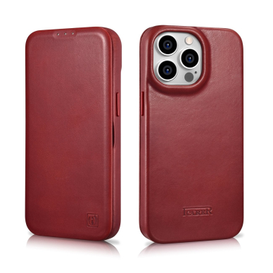 Dėklas iCarer CE Oil Wax Premium Leather Folio Case iPhone 14 Pro (MagSafe) Raudonas (AKI14220706-RD) 31