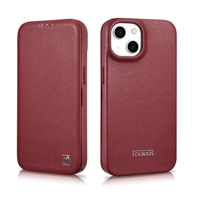 Dėklas iCarer CE Premium Leather Folio Case iPhone 14 (MagSafe) Raudonas (WMI14220713-RD) 27