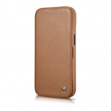 Dėklas iCarer CE Premium Leather Folio Case iPhone 14 (MagSafe) Rudas (WMI14220713-BN) 6