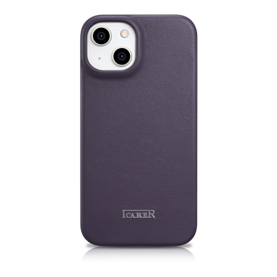 Dėklas iCarer CE Premium Leather Folio Case iPhone 14 (MagSafe) Violetinis (WMI14220713-DP) 2