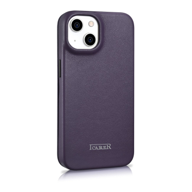 Dėklas iCarer CE Premium Leather Folio Case iPhone 14 (MagSafe) Violetinis (WMI14220713-DP) 3