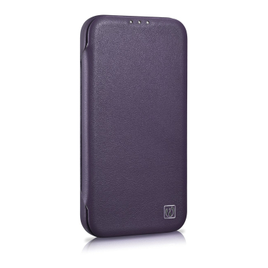 Dėklas iCarer CE Premium Leather Folio Case iPhone 14 (MagSafe) Violetinis (WMI14220713-DP) 4