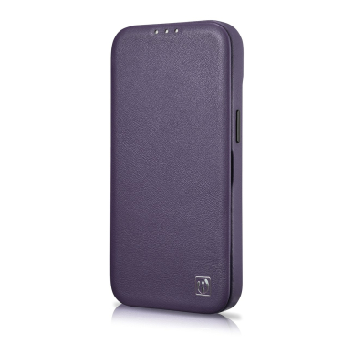 Dėklas iCarer CE Premium Leather Folio Case iPhone 14 (MagSafe) Violetinis (WMI14220713-DP) 6