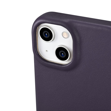 Dėklas iCarer CE Premium Leather Folio Case iPhone 14 Plus (MagSafe) Violetinis (WMI14220715-DP) 12