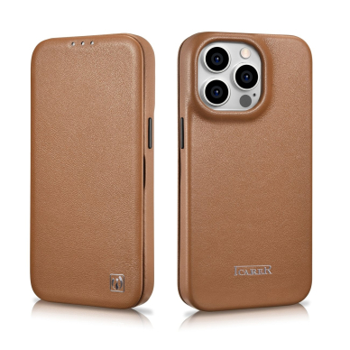 Dėklas iCarer CE Premium Leather Folio Case iPhone 14 Pro (MagSafe) Rudas (WMI14220714-BN) 27