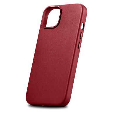 Dėklas iCarer Leather case for iPhone 14 Plus Raudonas (compatible with MagSafe) 6