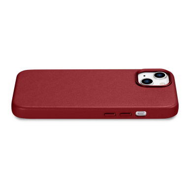 Dėklas iCarer Leather case for iPhone 14 Plus Raudonas (compatible with MagSafe) 9