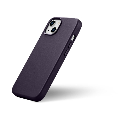 Dėklas iCarer Leather Case for iPhone 14 Plus Tamsiai violetinis (MagSafe Compatible) 8