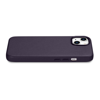 Dėklas iCarer Leather Case for iPhone 14 Plus Tamsiai violetinis (MagSafe Compatible) 9