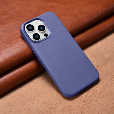 Dėklas iCarer Leather Case for iPhone 14 Pro Max Šviesiai violetinis (WMI14220708-LP) (MagSafe Compatible) 12