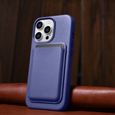 Dėklas iCarer Leather Case for iPhone 14 Pro Max Šviesiai violetinis (WMI14220708-LP) (MagSafe Compatible) 14