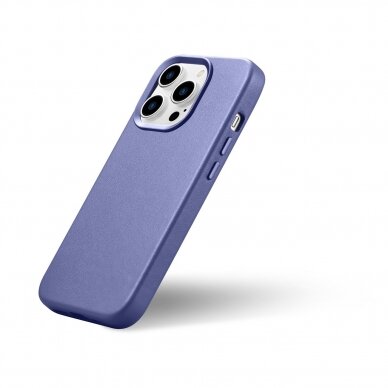 Dėklas iCarer Leather Case for iPhone 14 Pro Max Šviesiai violetinis (WMI14220708-LP) (MagSafe Compatible) 7