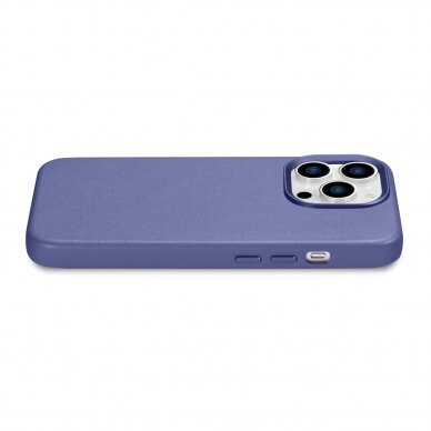 Dėklas iCarer Leather Case for iPhone 14 Pro Max Šviesiai violetinis (WMI14220708-LP) (MagSafe Compatible) 9