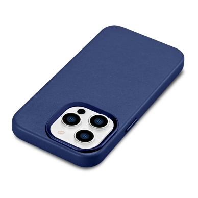 Dėklas iCarer Leather Case for iPhone 14 Pro Mėlynas (WMI14220706-BU) (MagSafe Compatible) 11