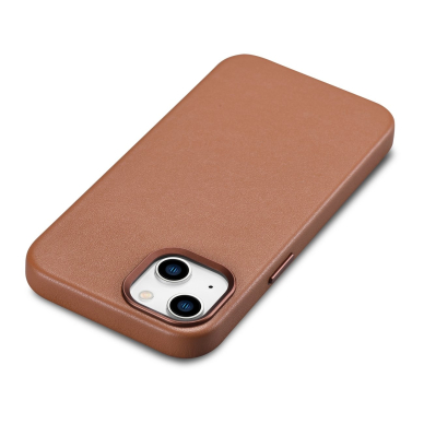 Dėklas iCarer Leather Case for iPhone 14 Rudas (WMI14220705-BN) (MagSafe Compatible) 10