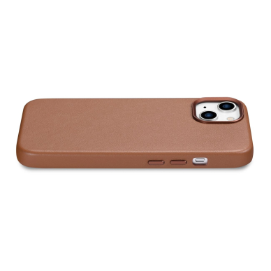 Dėklas iCarer Leather Case for iPhone 14 Rudas (WMI14220705-BN) (MagSafe Compatible) 9