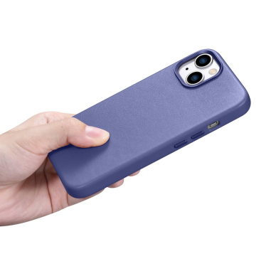 Dėklas iCarer Leather Case for iPhone 14 Šviesiai violetinis (WMI14220705-LP) (MagSafe Compatible) 20