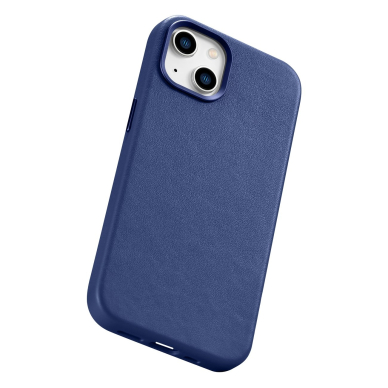 Dėklas iCarer Leather cover for iPhone 14 Plus Mėlynas (compatible with MagSafe) 11